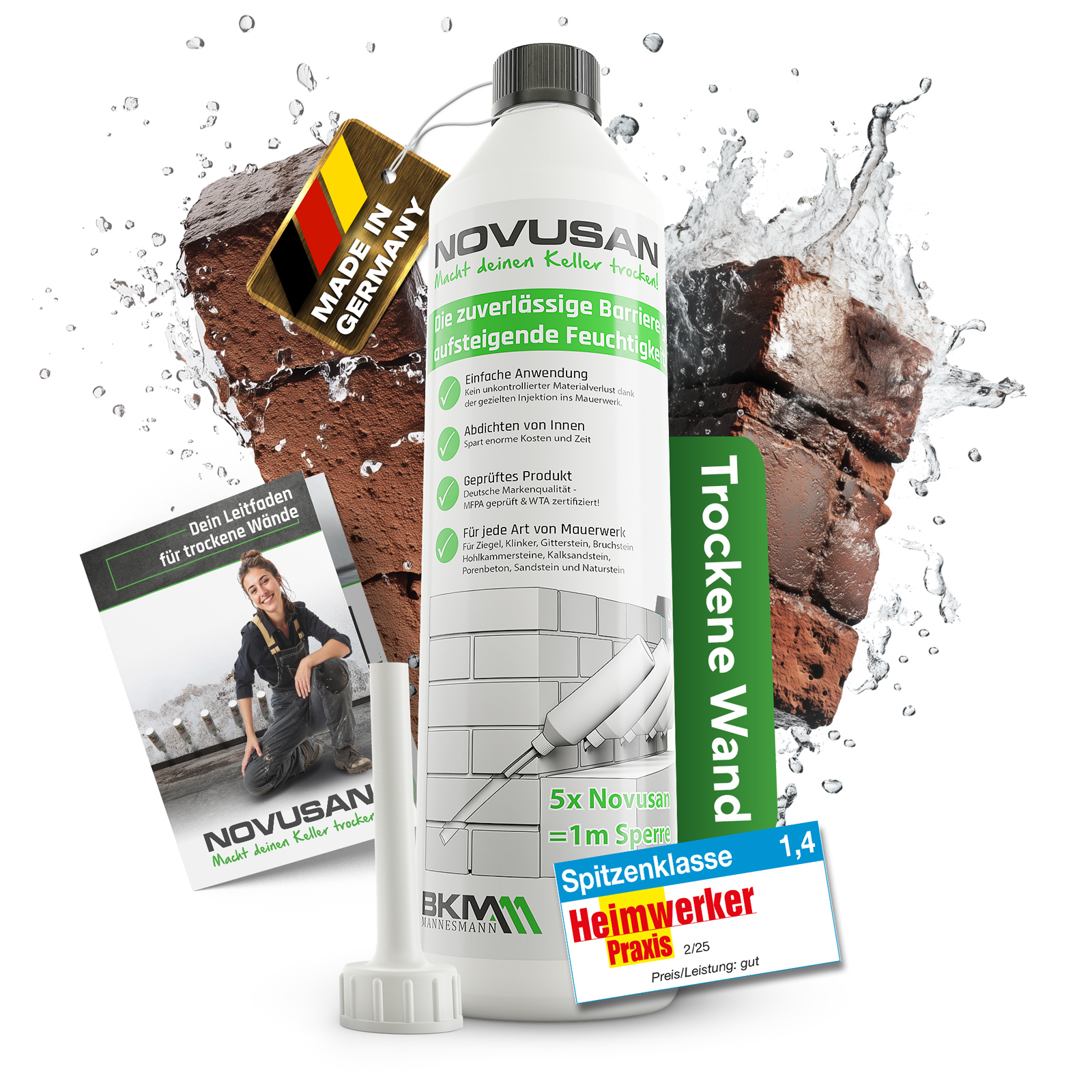 1-Flasche-listing-images-1.jpg Novusan Mauerwerkinjektion, Werbung, Plakat, Person, Flasche, Werbung, Plakat, Person, Flasche