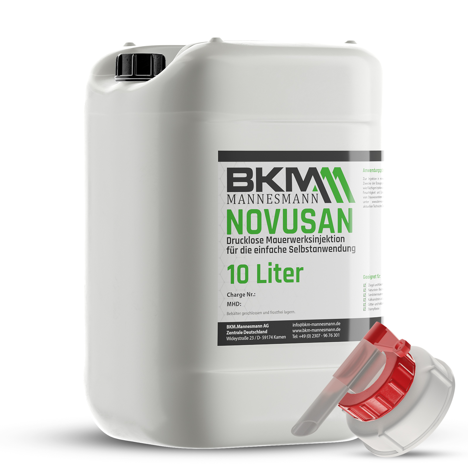 Novusan Nachfüllkanister inkl. Dosierhahn, Flasche, Shaker, Flasche, Shaker, Flasche, Shaker